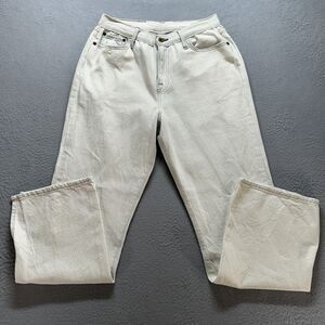 NSF Jeans Womens 31 White Wash Made in USA Straight Leg Cotton Denim Zip Fly